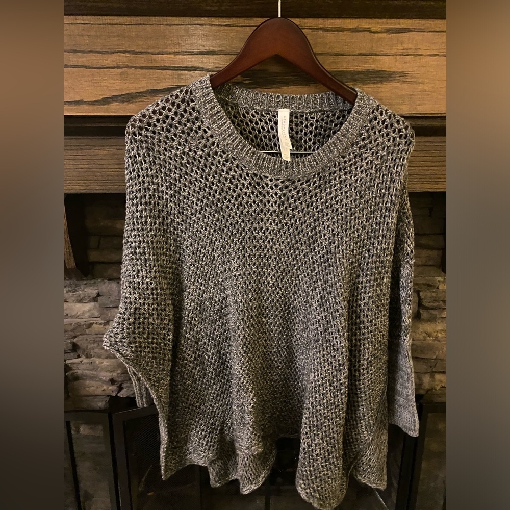 Aeropostale Sweater Oversized Knit Grey Women’s Size Small